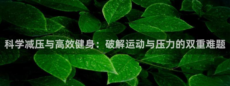必一运动app：科学减压与高效健身：破解运动与压力的双重难题